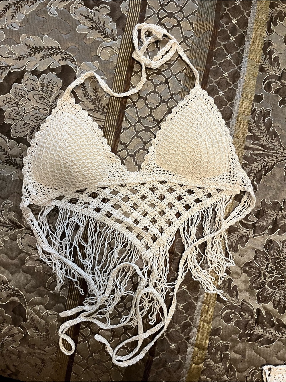 Crochet Fringe Bralette - 🧚🏼‍♀️ Festival 🎤 Concert 🏝️ Beach